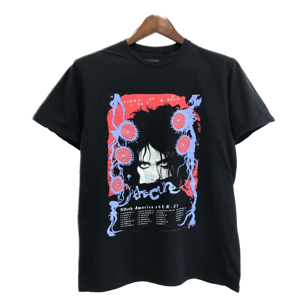 THE CURE ザ・キュアー 半袖Tシャツ バンド ブラック(メンズ M)中古 古着 U1368拍卖