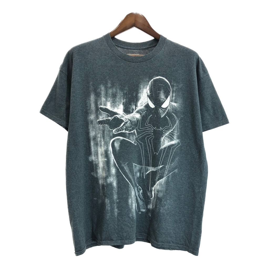 スパイダーマン SPIDERMAN 半袖Tシャツ ムービー グレー(メンズ XL)中古 古着 U1393拍卖