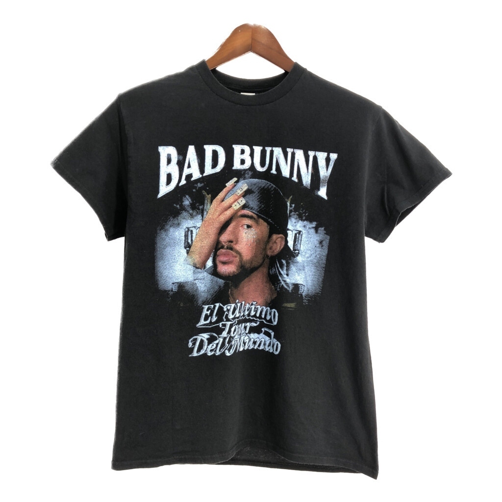 BAD BUNNY Tシャツ ブラック(メンズ M)中古 古着 U1506拍卖