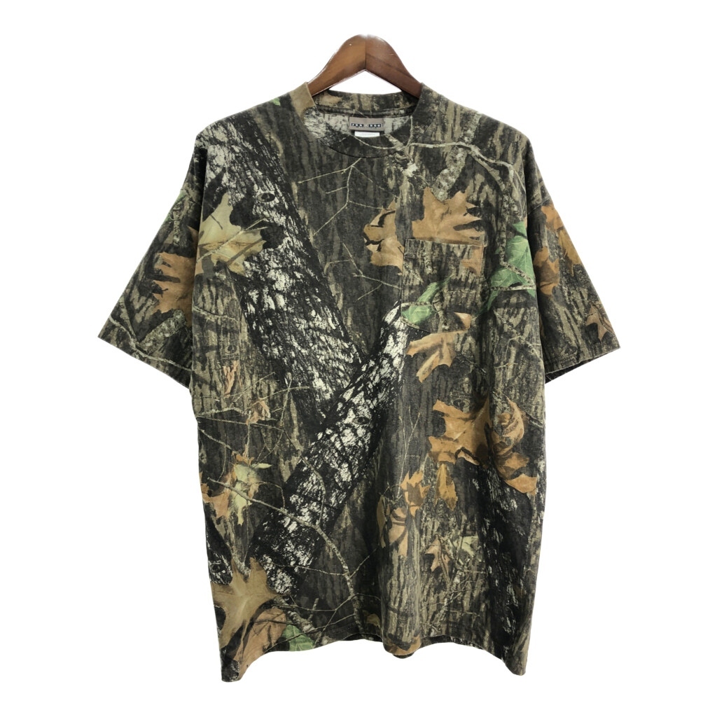 JERZEES リアルツリーカモ Tシャツ アウトドア マルチカラー(メンズ XL)中古 古着 U1542拍卖