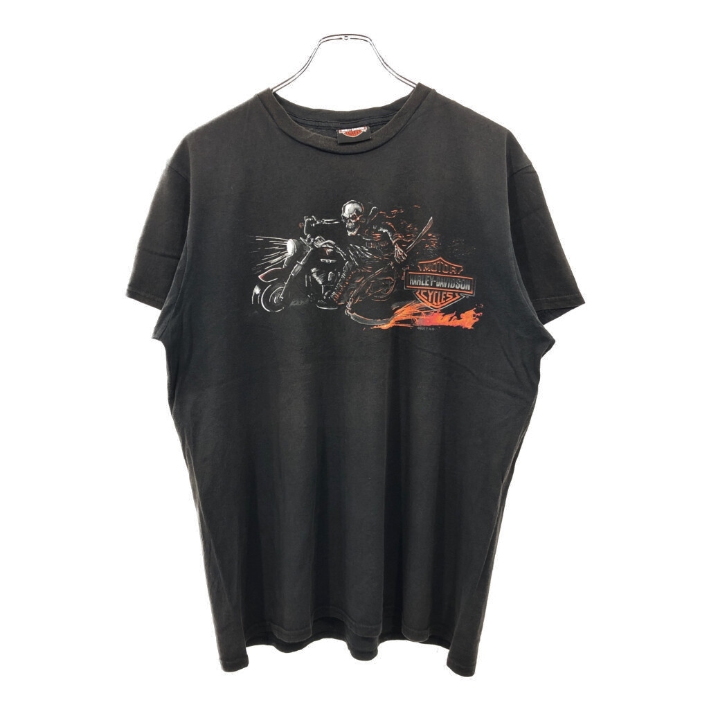 HARLEY DAVIDSON ハーレーダビッドソン モーターサイクル Tシャツ ブラック(メンズ L)中古 古着 U1753拍卖