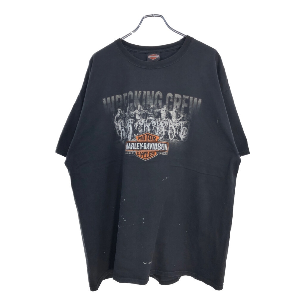 HARLEY DAVIDSON ハーレーダビッドソン モーターサイクル Tシャツ ブラック(メンズ 2XL)中古 古着 U1756拍卖