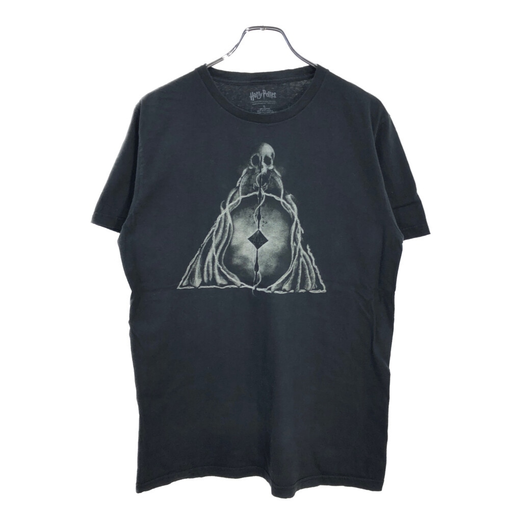 ハリー・ポッター Harry Potter Tシャツ ムービー ブラック(メンズ L)中古 古着 U1818拍卖