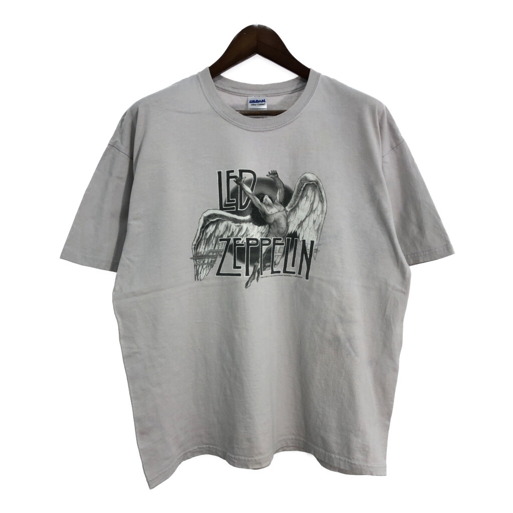 00年代 LED ZEPPELIN レッド・ツェッペリン Tシャツ バンド グレー(メンズ XL)中古 古着 U1845拍卖
