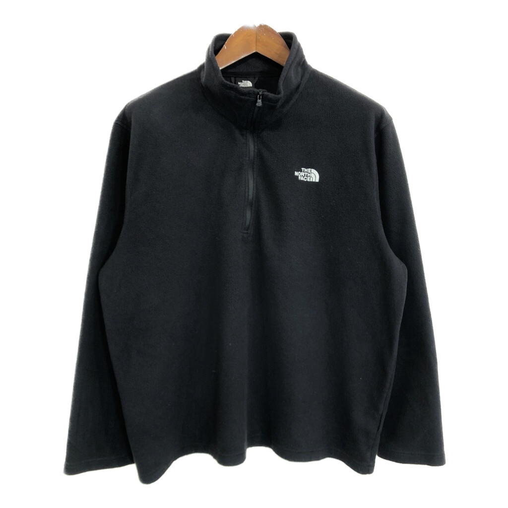 THE NORTH FACE ノースフェイス ハーフジップ フリースジャケット 大きいサイズ アウトドア ブラック(メンズ XXL)中古 古着 U2830拍卖