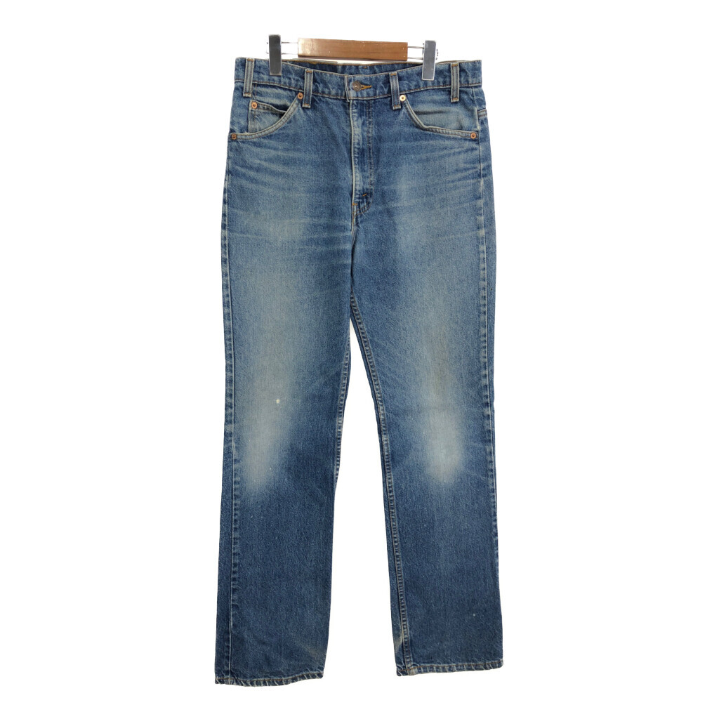 90年代 USA製 Levi's リーバイス 517 デニムパンツ オレンジタブ ブルー(メンズ W34 L34)中古 古着 U2845拍卖