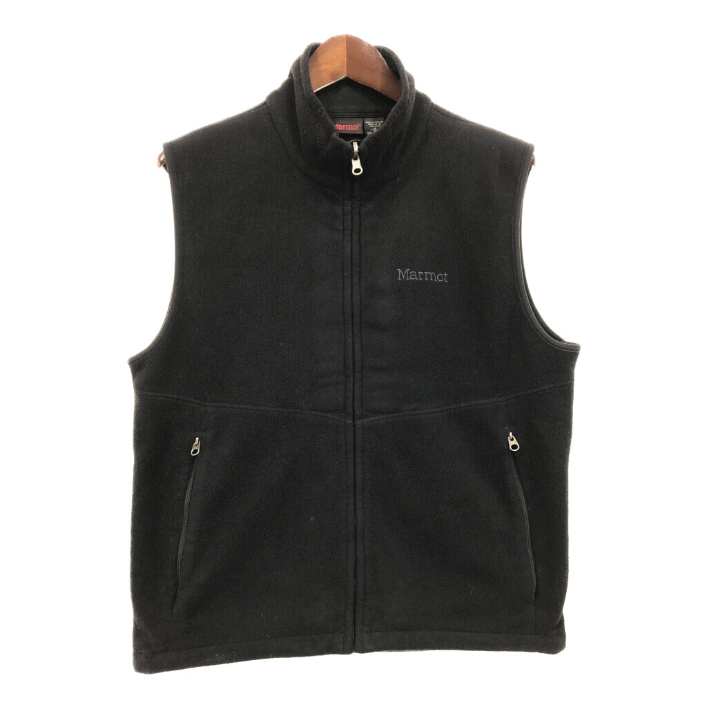 MARMOT マーモット フリースベスト アウトドア ブラック(メンズ M)中古 古着 U3506拍卖