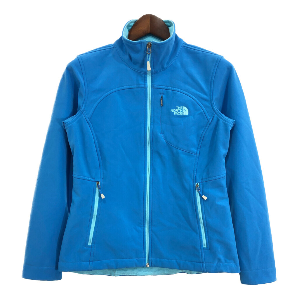 THE NORTH FACE ノースフェイス ソフトシェルジャケット アウトドア ブルー (レディース M) 中古 古着 R8695拍卖