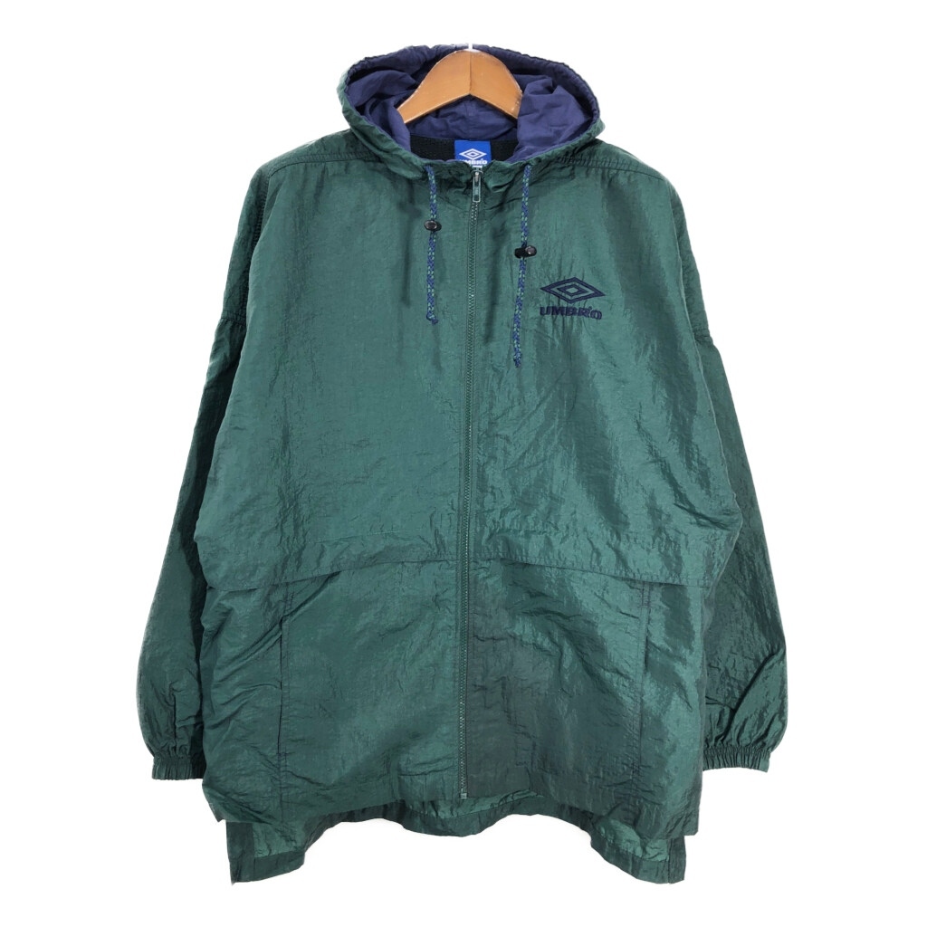90年代 umbro アンブロ ナイロンジャケット スポーツ グリーン(メンズ L)中古 古着 T5338拍卖