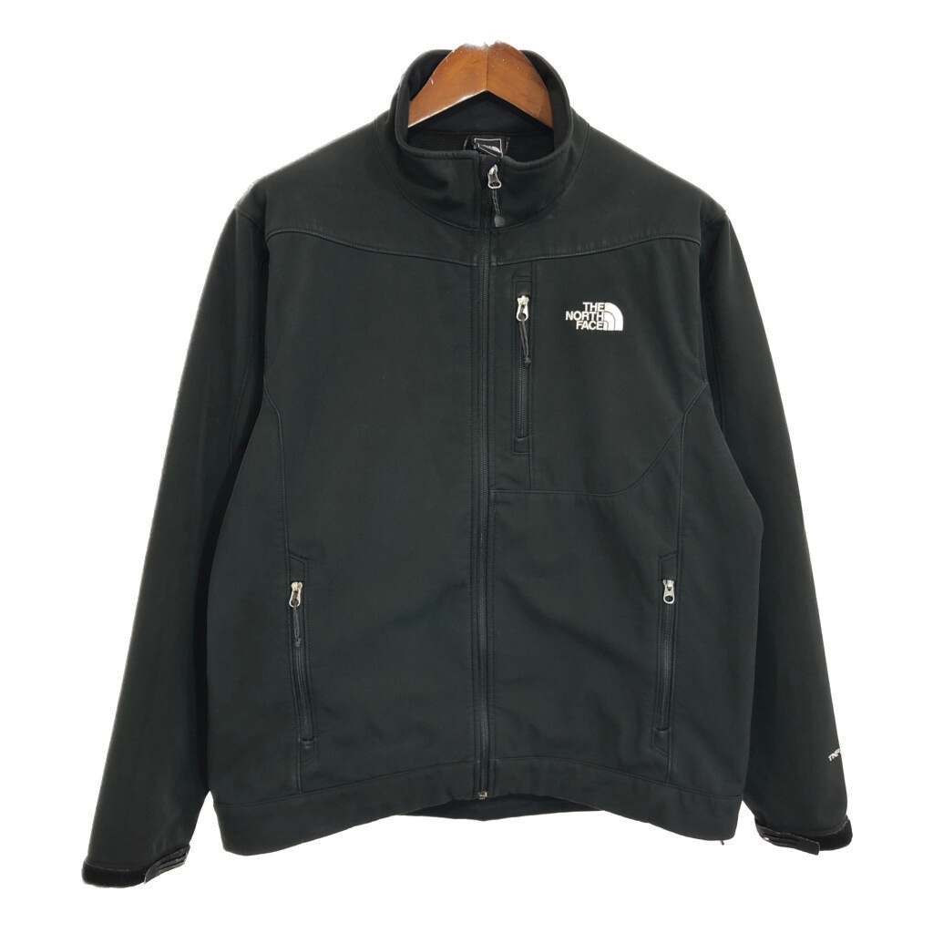 THE NORTH FACE ノースフェイス APEX ソフトシェルジャケット アウトドア ブラック(メンズ L)中古 古着 U3745拍卖