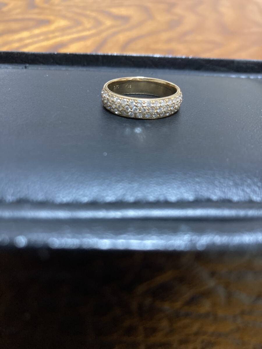 ◎未使用◎18金 ダイヤ 0.75ct メンズリング 14号 送料無料拍卖