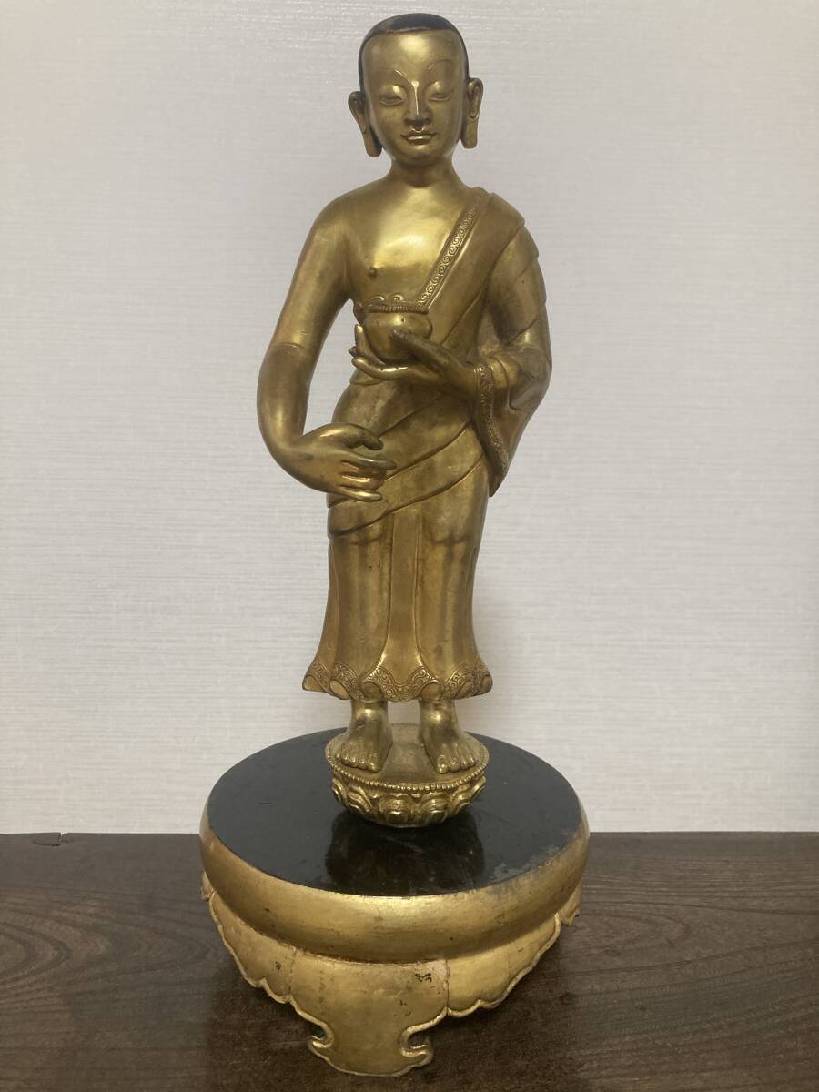 送料無料【家船】チベット金銅仏 18世紀末拍卖