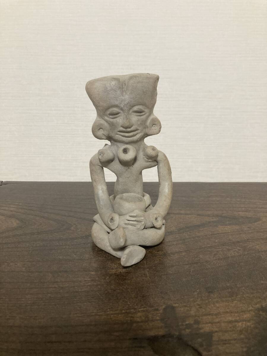 【家船】マヤ文明 人物座像 トトナカ文化 エル・タヒン出土拍卖