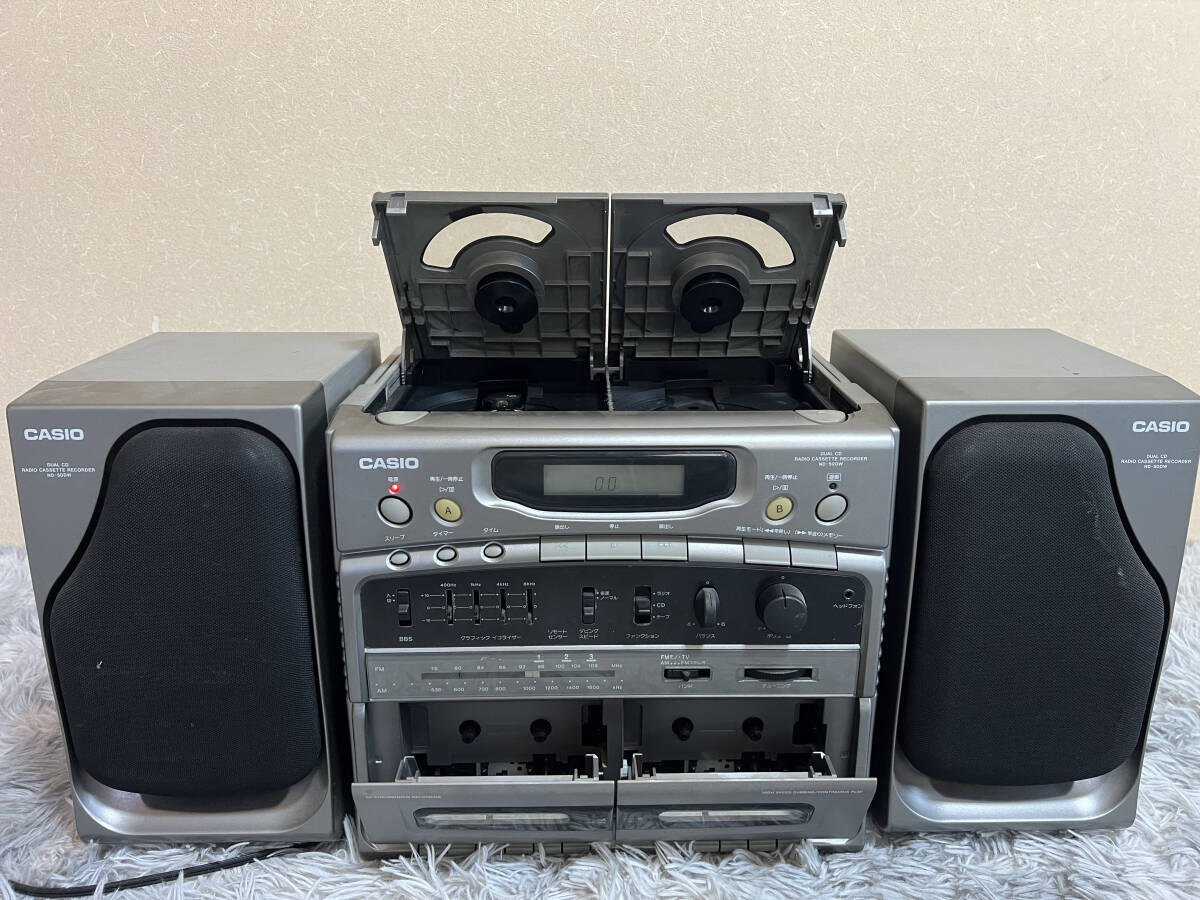 CASIO WCD Wカセットデッキ ミニコンポ ラジカセ ND-50 DW 2拍卖
