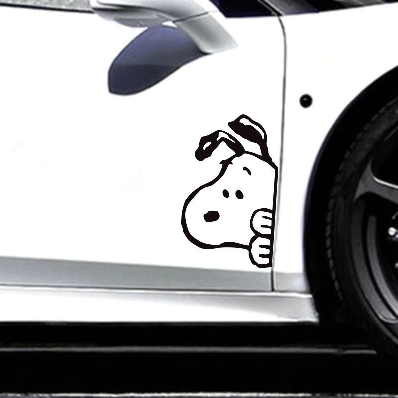 スヌーピー ステッカー SNOOPY 12x8 ひょっこり かわいい シール 拍卖