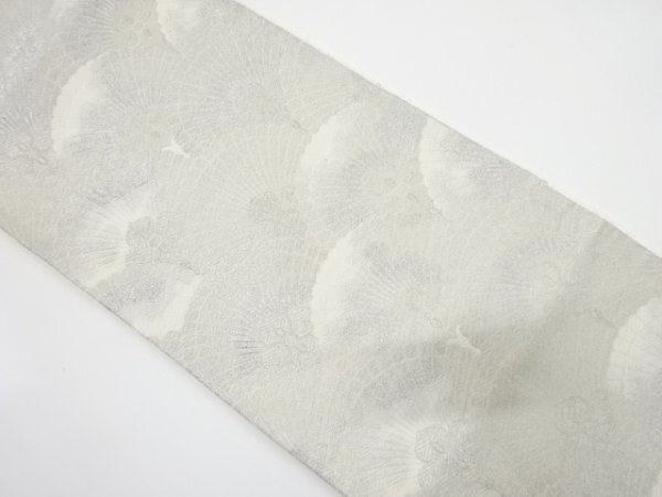 ys7390652; 宗sou 菊青海波模様織り出し袋帯(材料)【アンティーク】【着】拍卖