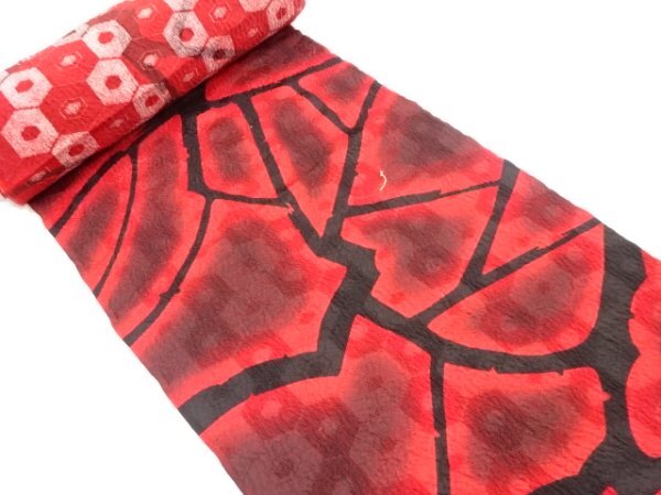 ys7394920; 宗sou 変わり石畳模様 羽尺反物【アンティーク】【着】拍卖