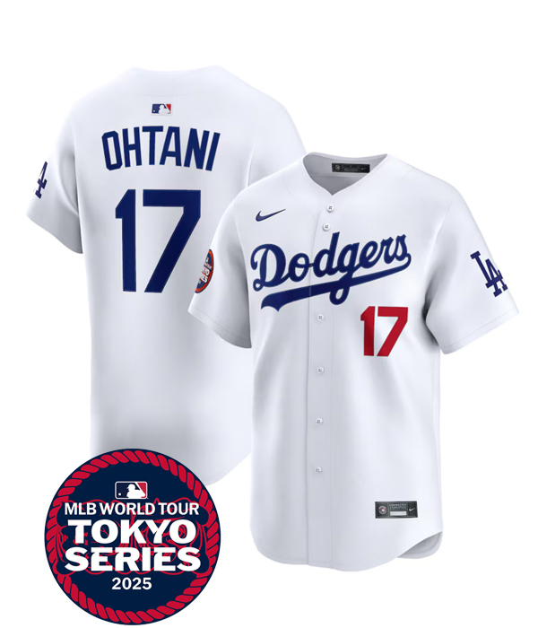 NIKE ドジャース 大谷翔平 ユニフォーム リミテッドジャージ ホーム ホワイト MLB TOKYO SERIES 東京シリーズ 開幕戦 袖パッチ付 XLサイズ拍卖