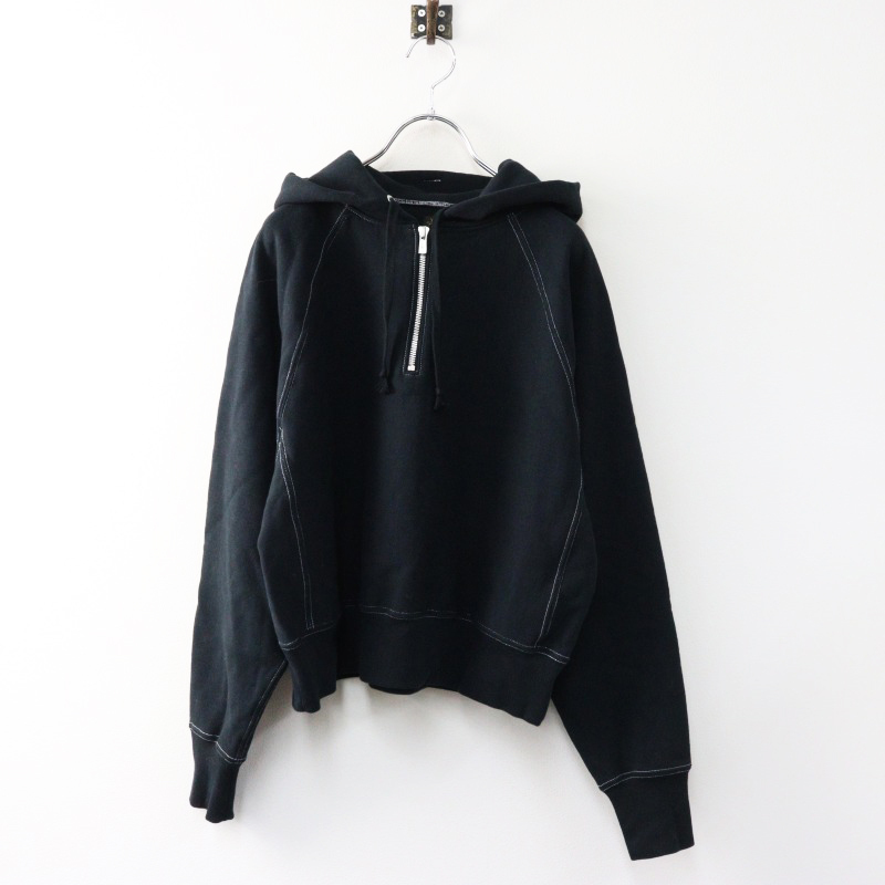 今季 2025SS バトナー BATONER JUMBERCA URAKE HALF ZIP UP PARKER ハーフジップ パーカー 1/ブラック プルオーバー【2400014441604】拍卖