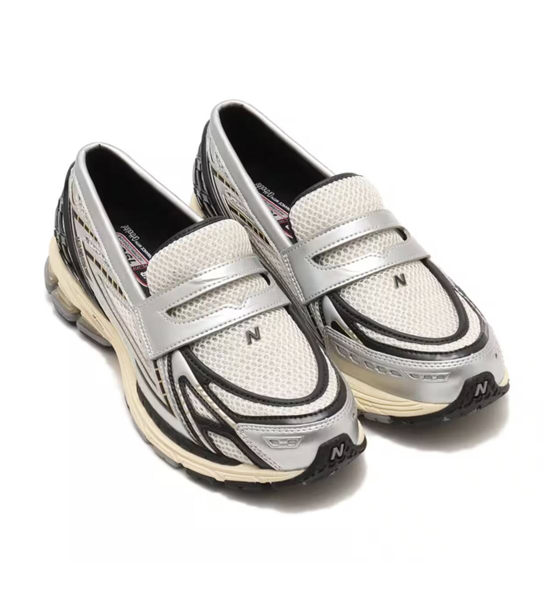 <新品> 24.5cm New Balance ニューバランス ローファー U1906LOB シルバーメタリック ブラック レディーススニーカー拍卖