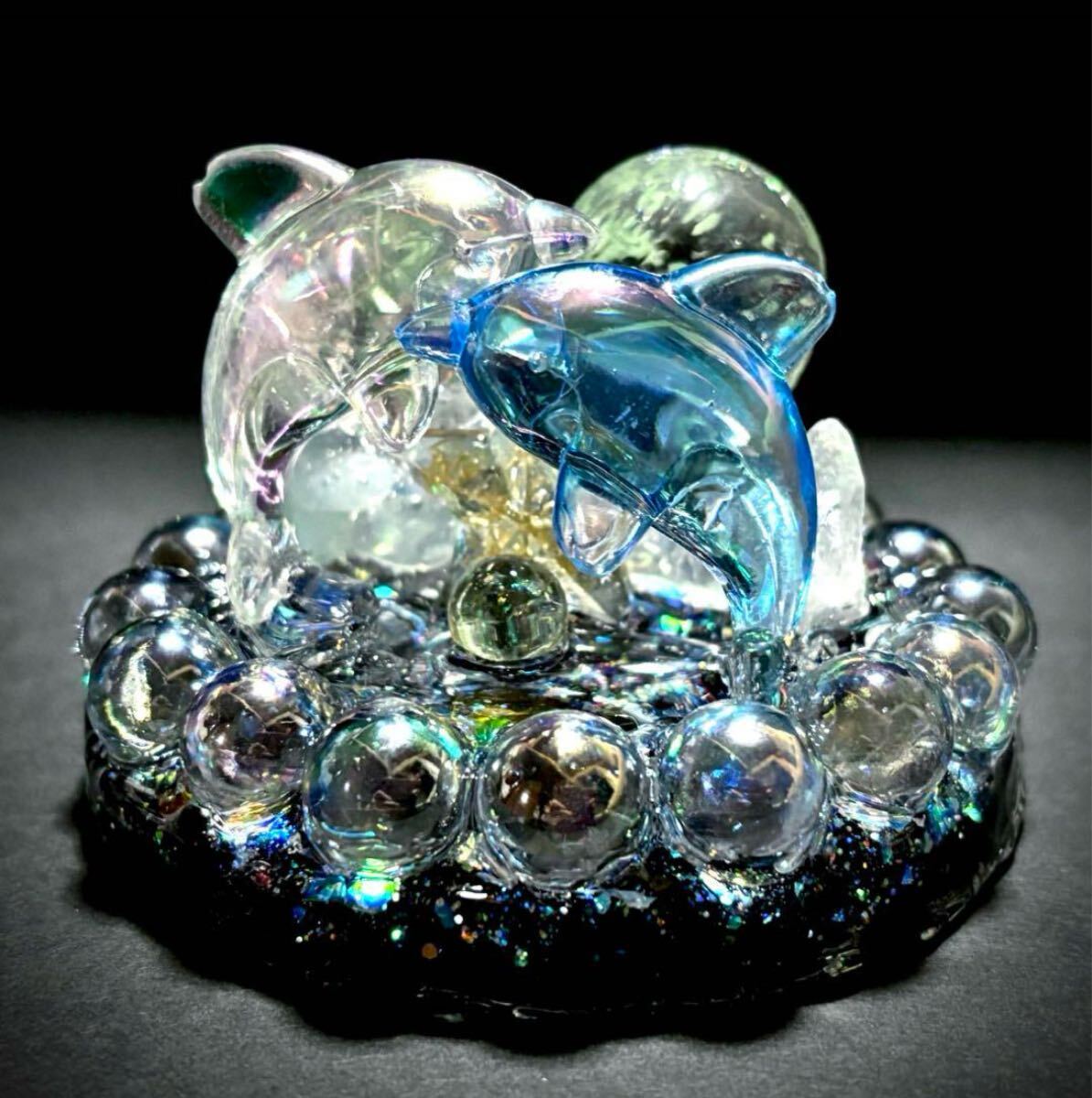 ◇煌く夜に舞うイルカ◇オルゴナイト◇トルマリン◇アクアマリン◇シトリン◇水晶◇拍卖