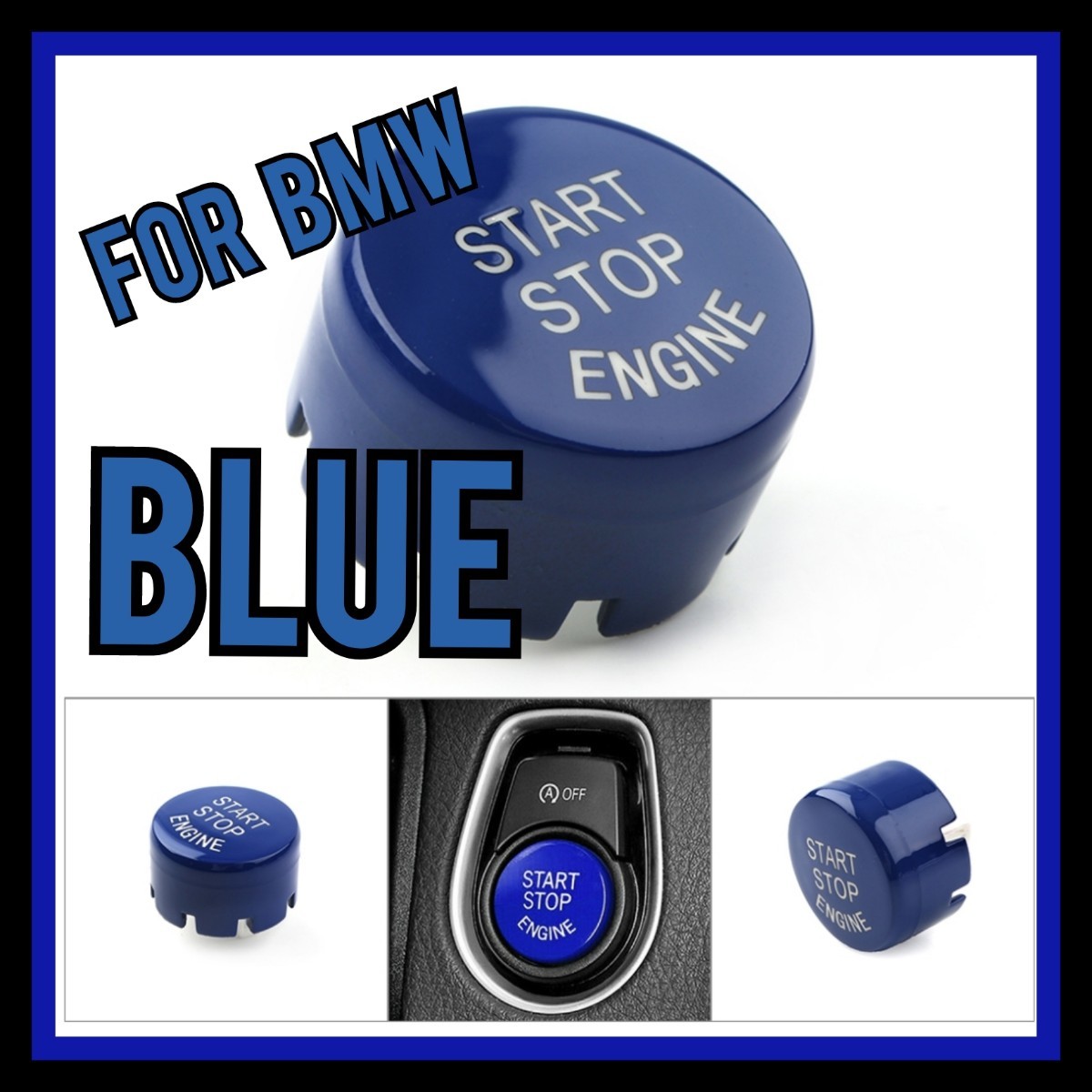 BMW プッシュスタート スイッチ エンジン スターター ストップ ブルー拍卖
