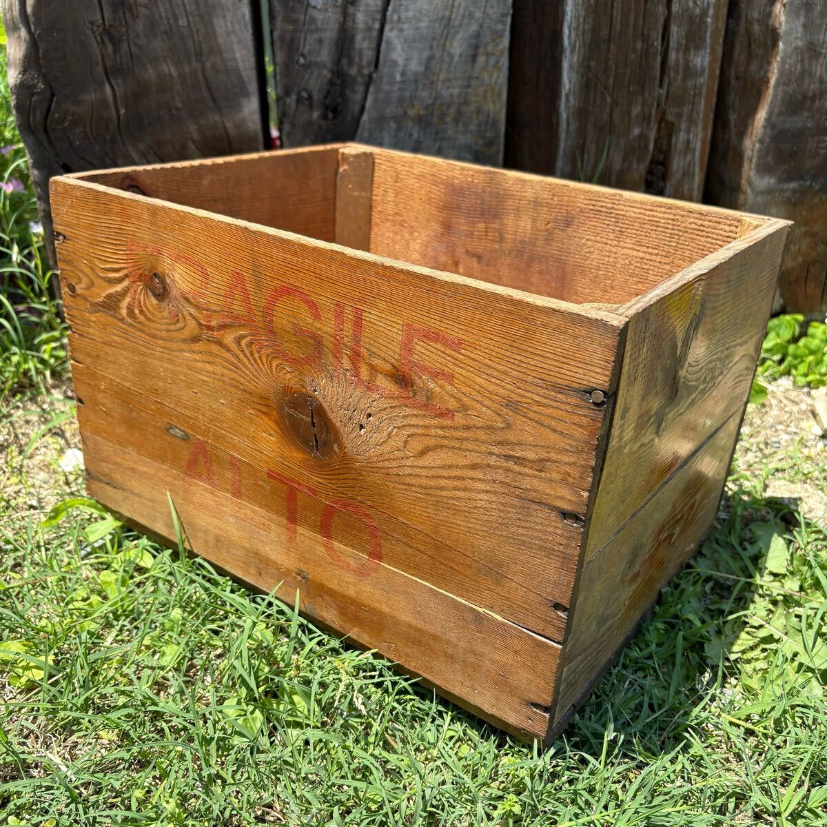 【USA vintage】wood box ウッドボックス 木箱 ワイン ビンテージ拍卖