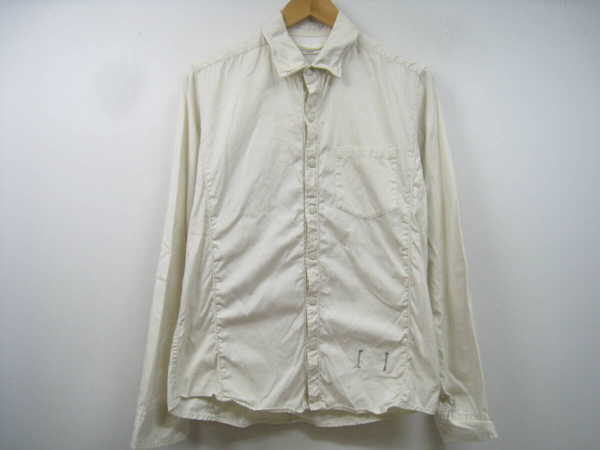 VOWEL ヴォウェル シャツ 長袖 トップス ワイヤー襟 白 ホワイト サイズ3拍卖