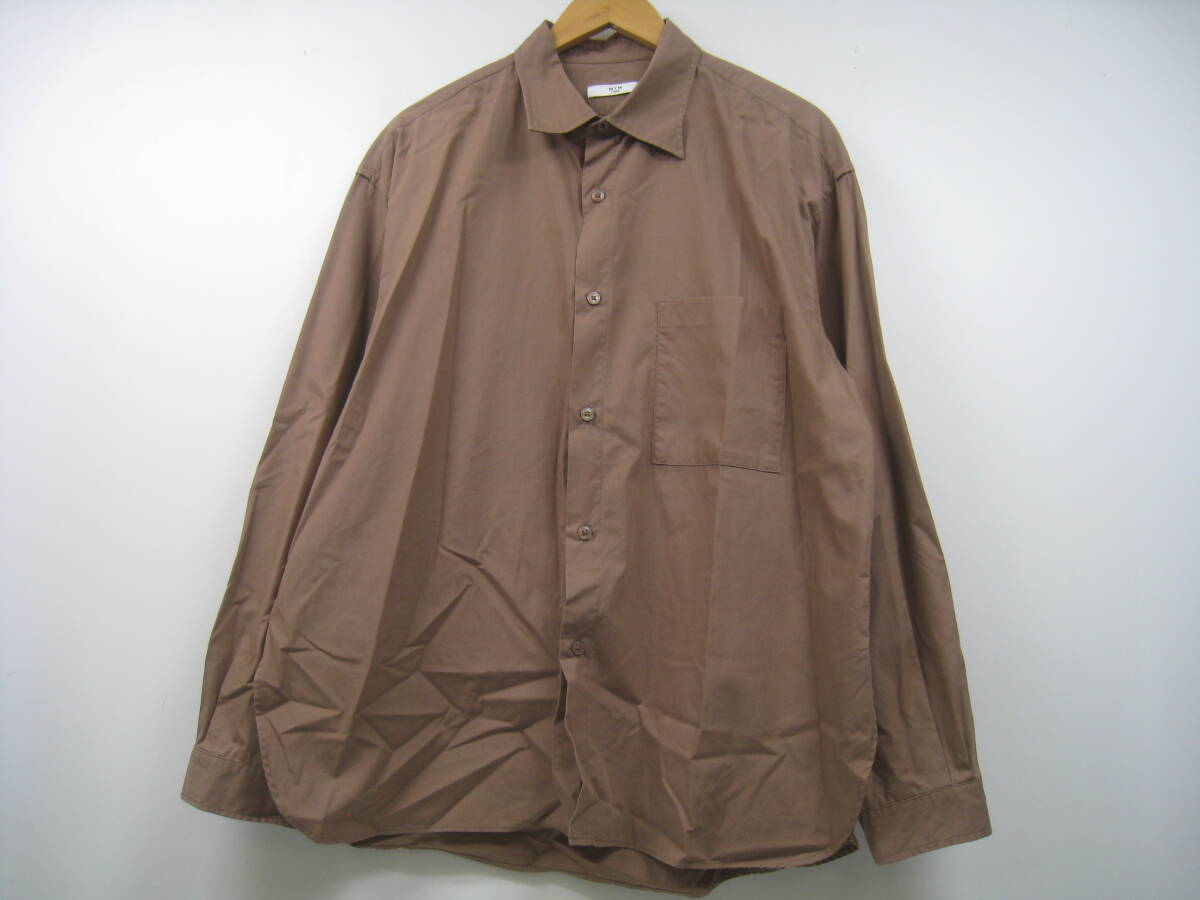 WYM LIDNM ウィムバイリドム シャツ 長袖 茶 ブラウン サイズM拍卖