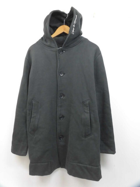 Design Tshirts Store graniph グラニフ スウェットコート ロングパーカー 裏起毛 ロングジャケット フード刺繍 グレー 灰色 Mサイズ拍卖