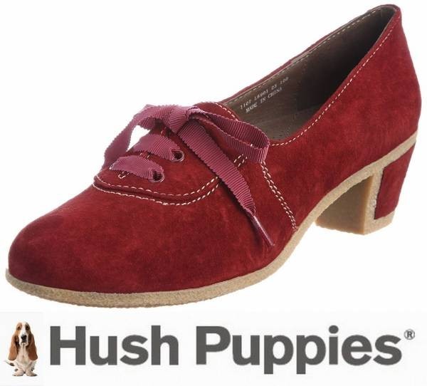 訳有/73%OFF/新品/ハッシュパピー/Hush Puppies/パンプス/大塚製靴製品/撥水加工/スエード調/赤系/レッド/23㎝EE/L-6901RUS23拍卖