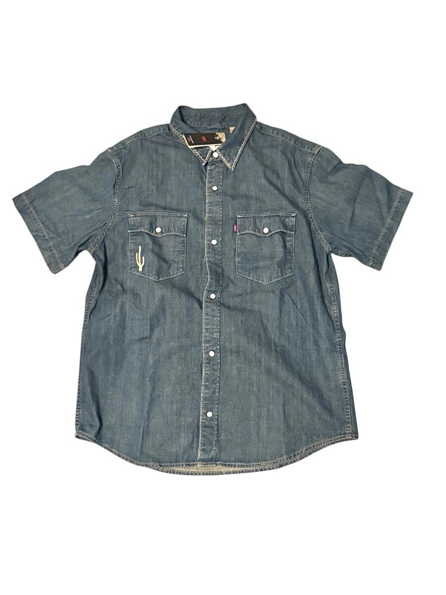 リーバイス.Levis.501 DAY SPECIAL COLLECTION リラックスフィット ウエスタンシャツ. 半袖. 半袖シャツ.デニムシャツ.M拍卖