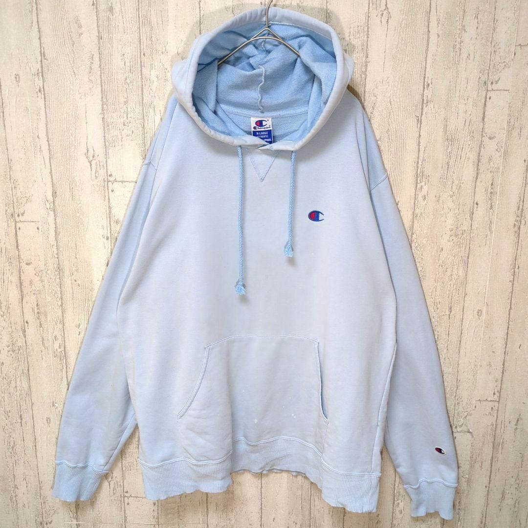 Champion ビンテージ古着 刺繍タグ ボロ パーカー 90s #h1165拍卖