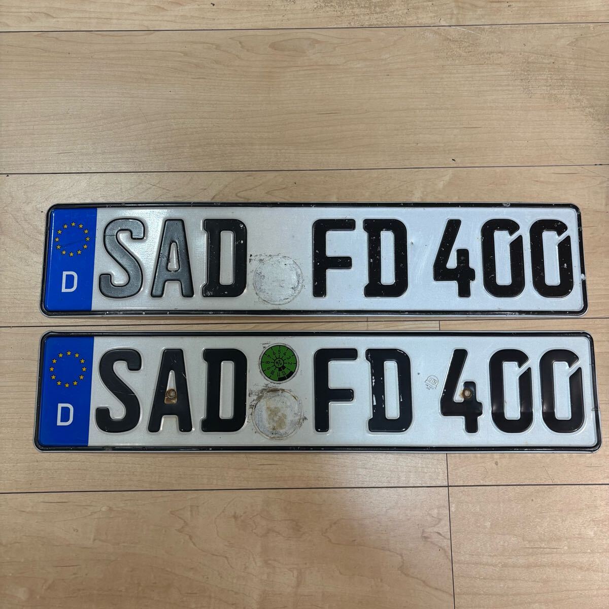 400 本物 前後ペアユーロナンバープレート ドイツ 検)BMWベンツアウディポルシェメルセデスフェラーリランボルギーニフィアットプジョー拍卖