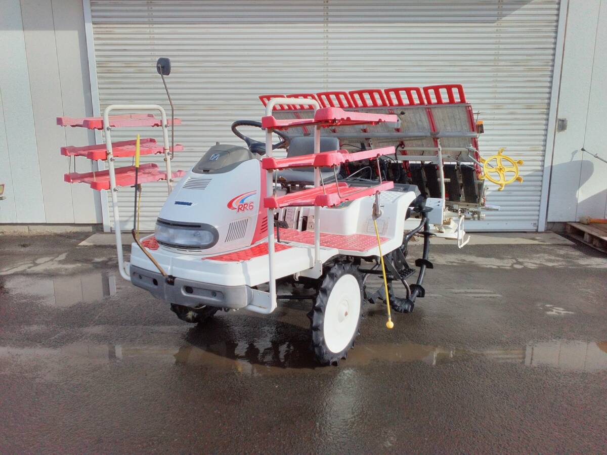岩手 ヤンマー 田植機 RR6 6条 ダブルタイヤ セルスタート ガソリン UFO 水平 田植 田んぼ 店頭販売 農機具市場 矢巾店拍卖