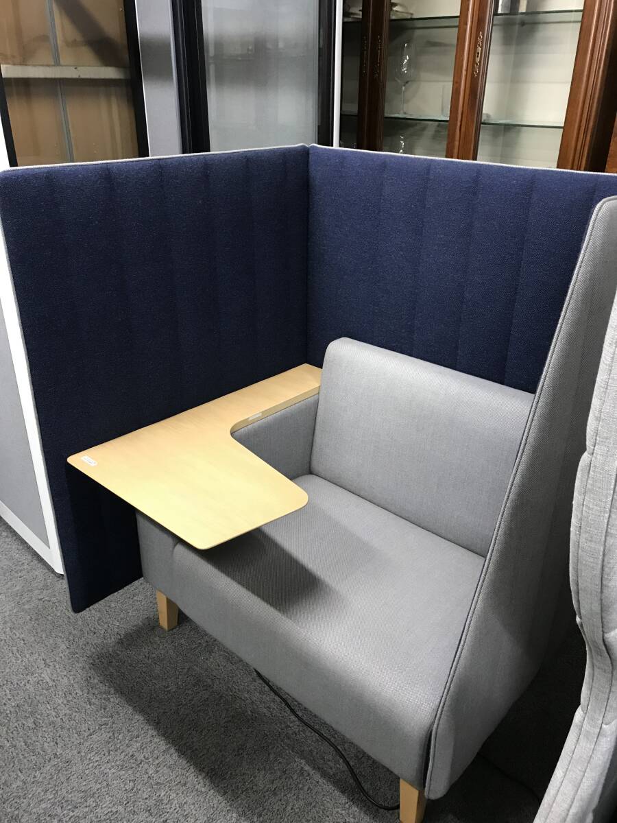 【中古】コクヨ カプセルソファー interval テーブル付き ソロワークブース拍卖