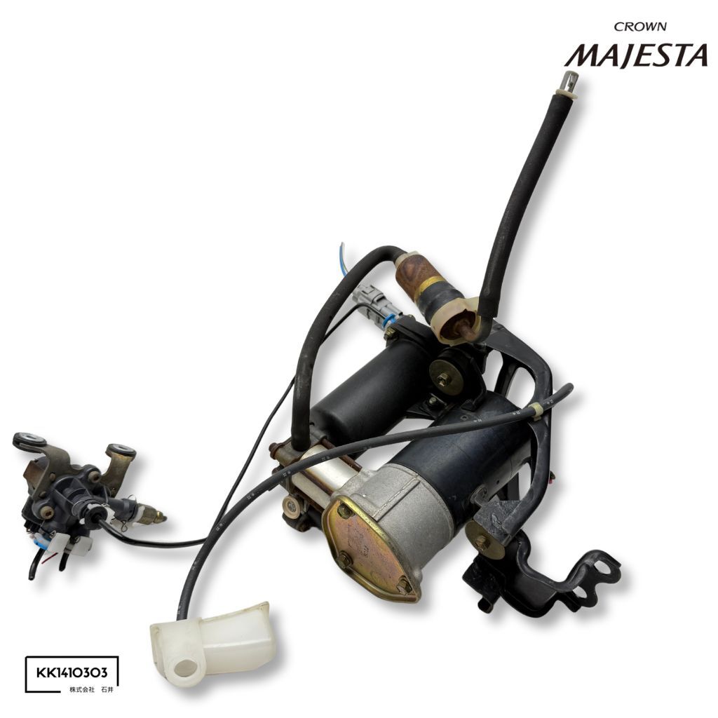 ▼希少 クラウン マジェスタ UZS151 UZS155 15 1UZ-FE 純正 エアサス コンプレッサー ポンプ 127013㎞ カット配線付 即決/即納/動作OK▼拍卖