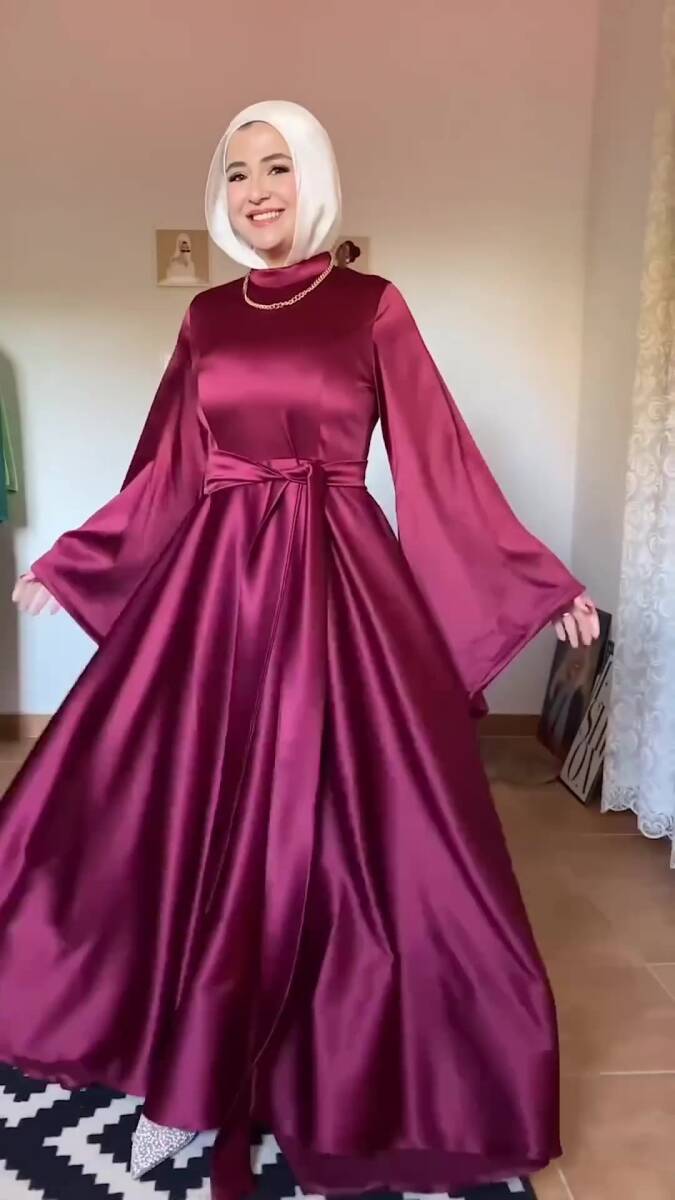 新入荷新品ワンピースレディースきれいめ sexy 20代30代40代 着心地抜群 長袖 dress 光沢 red拍卖