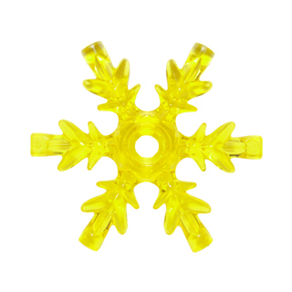 LEGO レゴ 正規品 スノーフレーク 雪の結晶 4 x 4 / Trans Yellow/トランスイエロー【新品】Design ID: x789拍卖