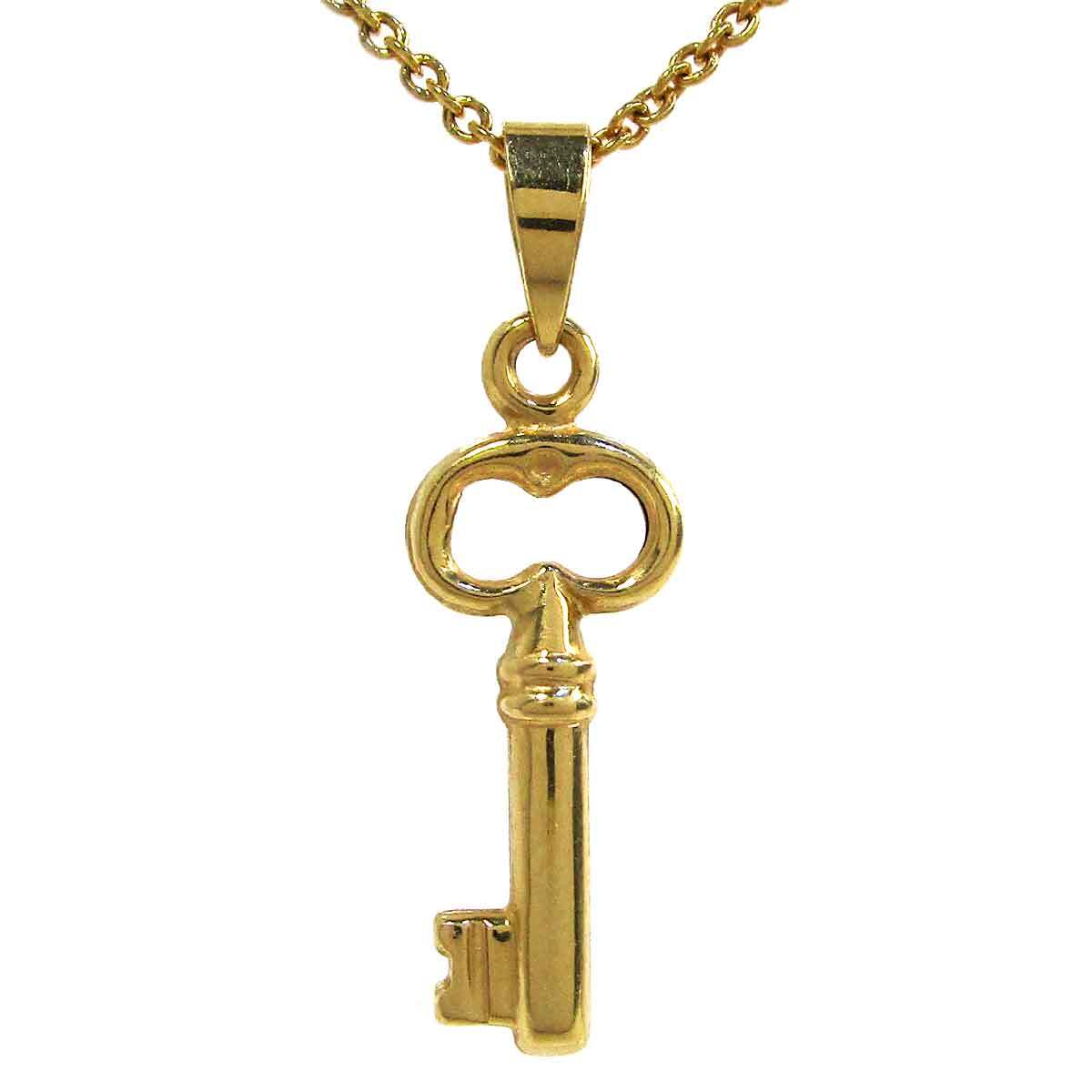 ウノアエレ レディースネックレス キーモチーフ K18 中古 グレード:リサイクル・洗浄のみ サンヤ質店拍卖