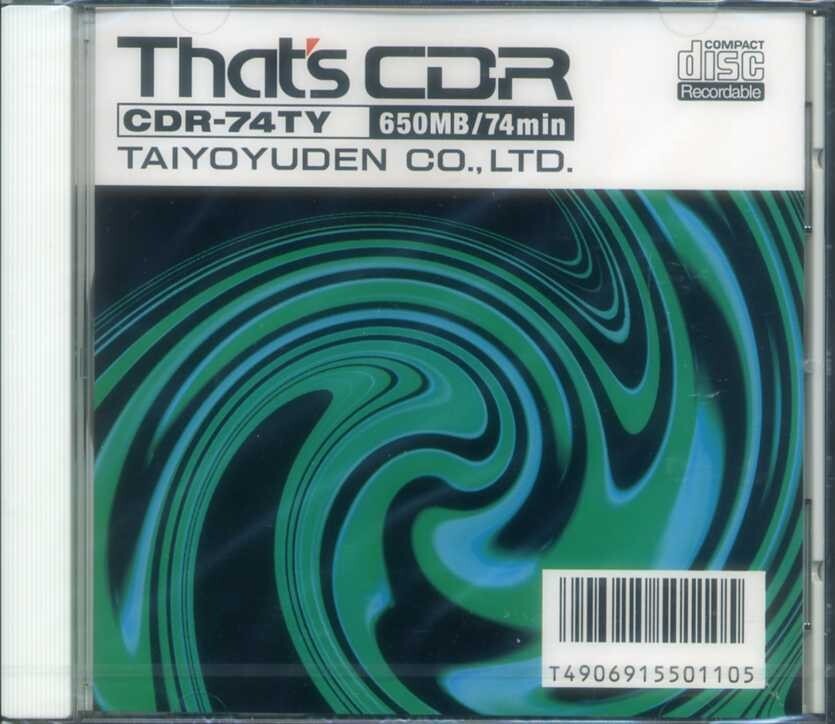 太陽誘電 That's 8倍速 データ用CD-R CDR-74TY 650MB/74min 1枚パック 10mmケース 未開封 原産国 日本拍卖