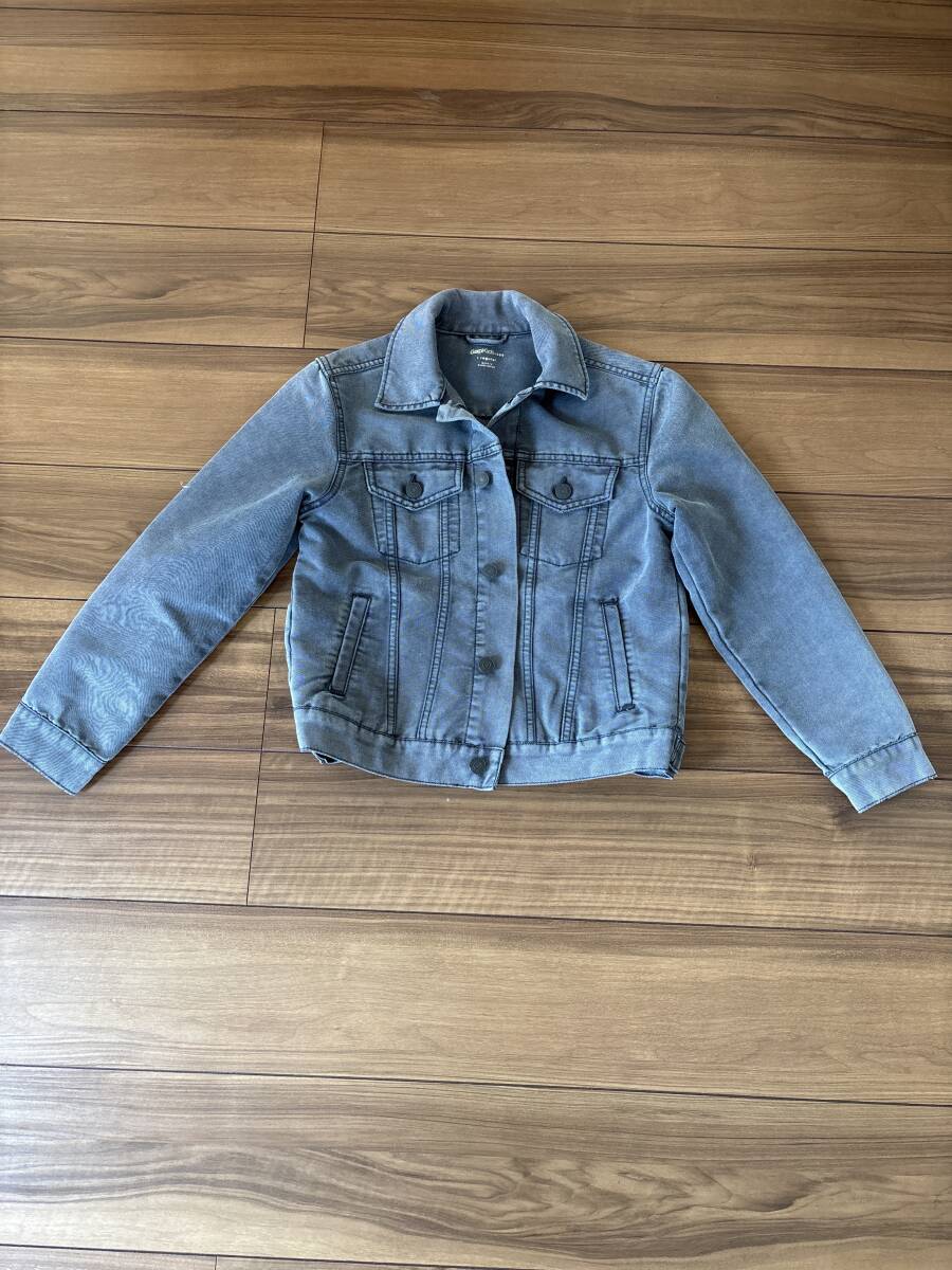キッズ 子供 ギャップ Gジャン アウター デニム 140 グレー ブラック ジャケット拍卖