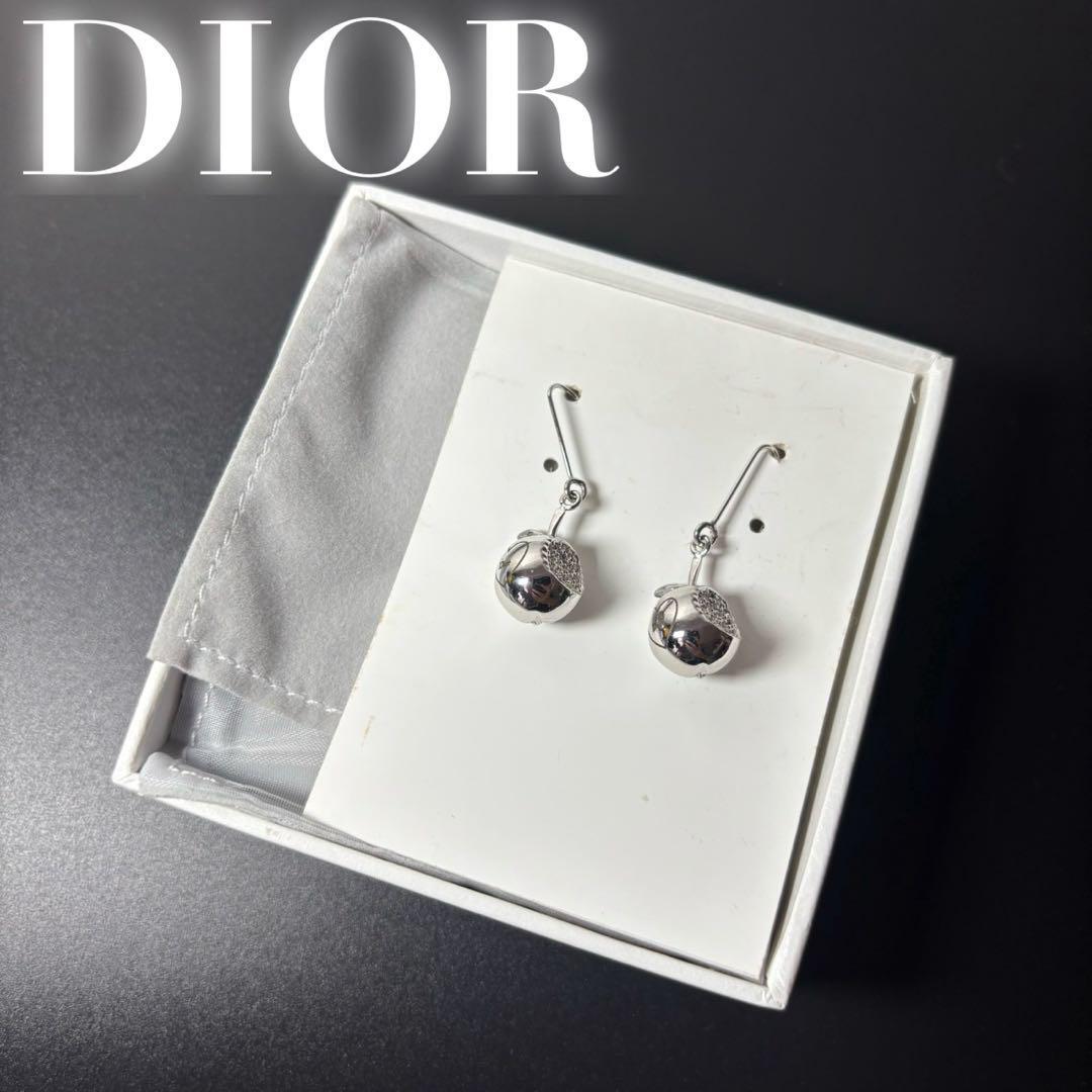 美品★クリスチャンディオール ピアス シルバー ラインストーン拍卖