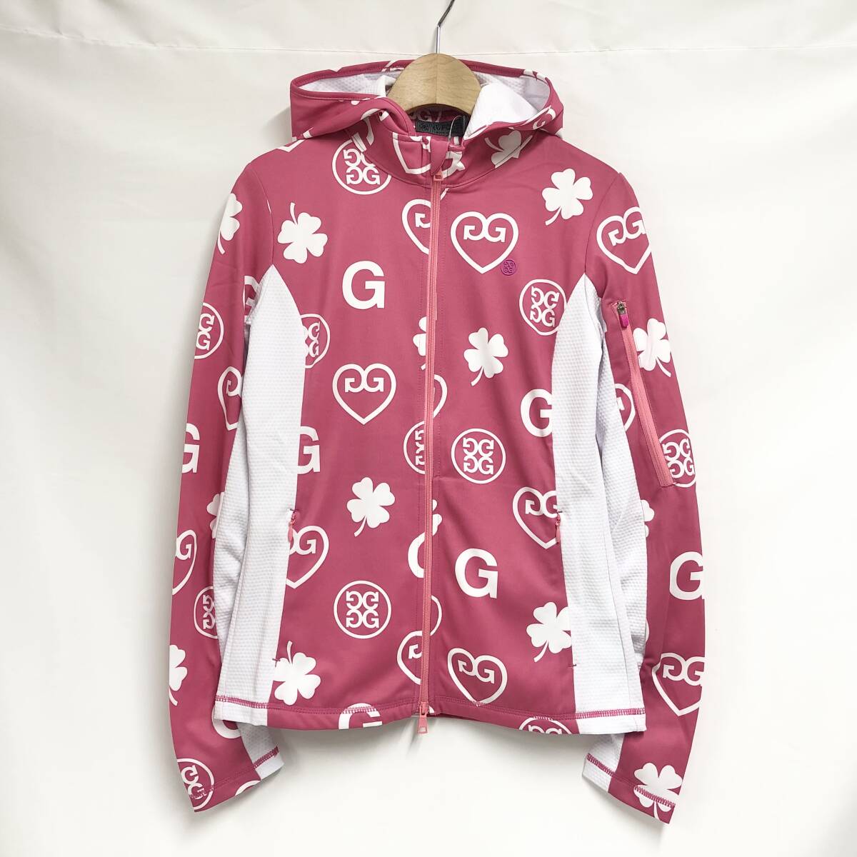 ○★新品未使用 G/FORE(ジーフォア) MU TECH 総柄プリントパーカー 36 ピンク★○拍卖