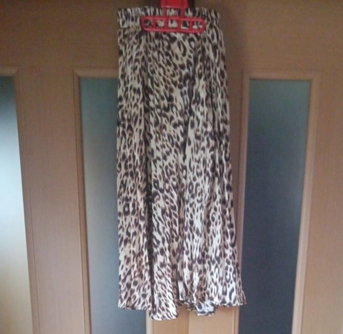 新品未使用 ヒョウ柄 ロングスカート ウエストゴム M拍卖