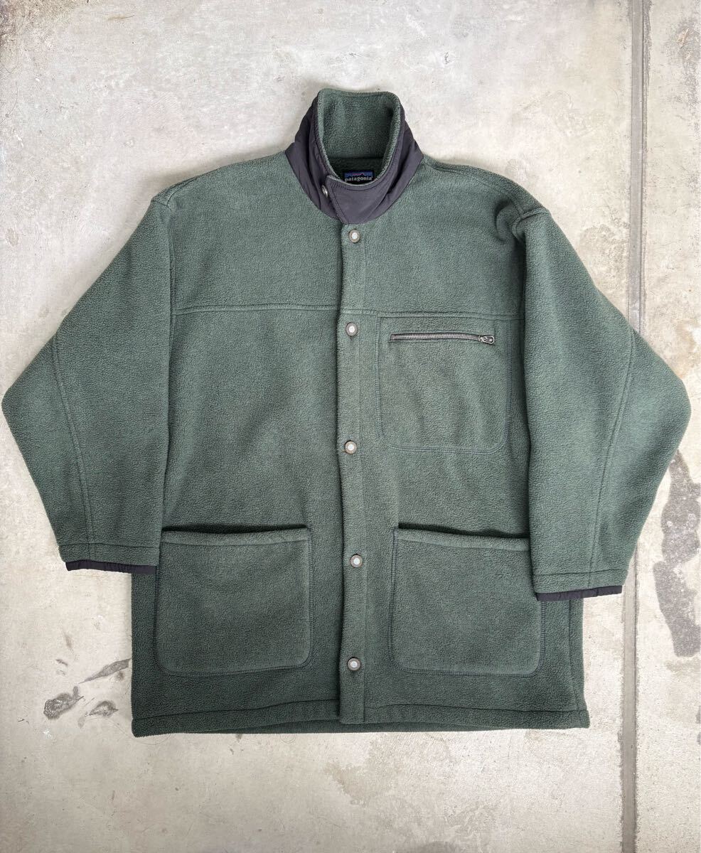 レアモデル 90s patagonia パタゴニア シンチラ シャーリングコート M グリーン メンズ合わせ拍卖