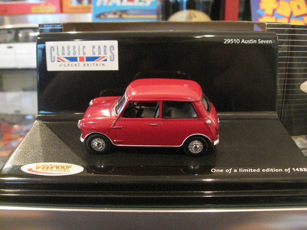 ビテス1/43☆ミニ オースチンセブン タータンレッド Austin mini シリアル付 1488pcs限定☆拍卖