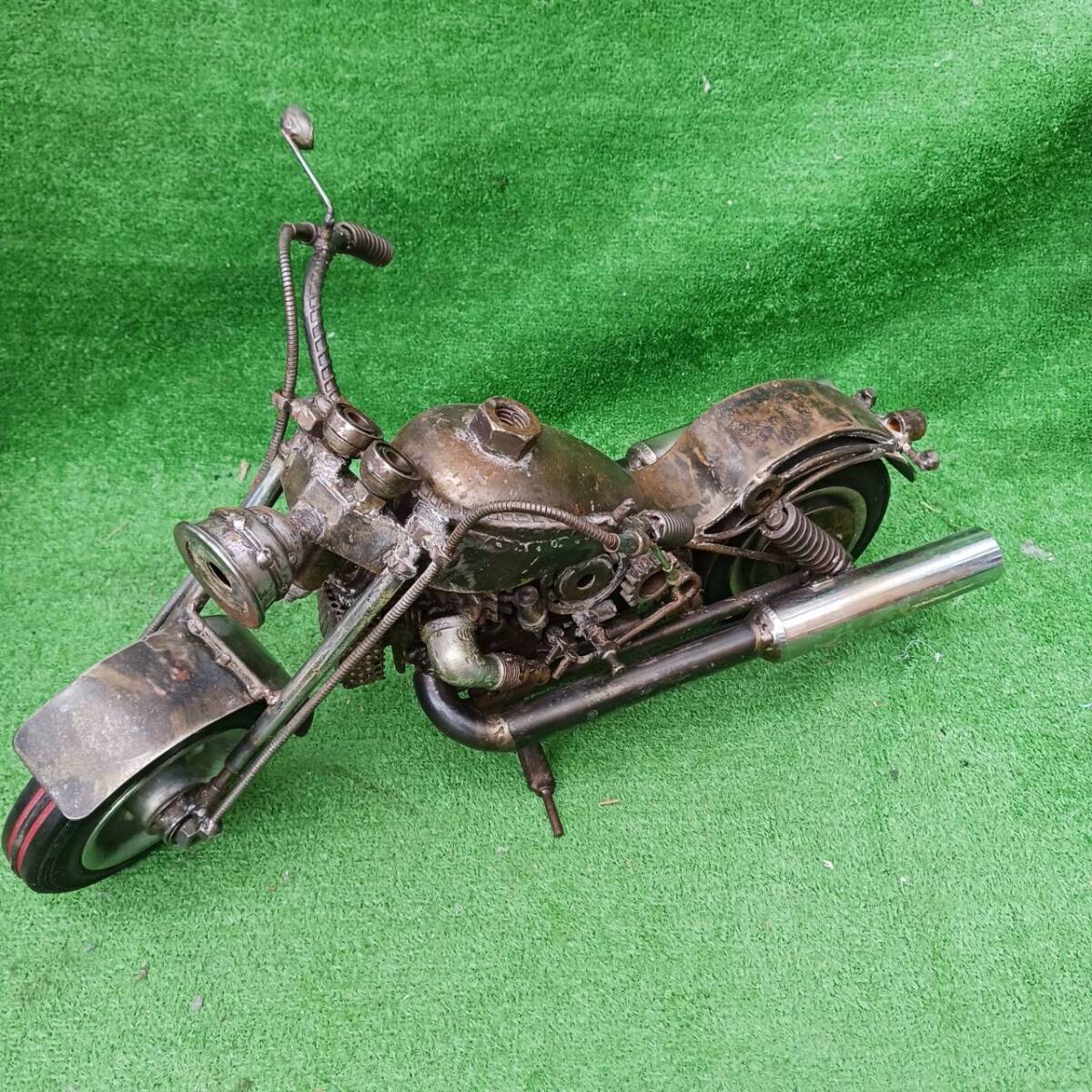 【USED】スクラップパーツ バイク 結構重いです。 車輪動きます。拍卖
