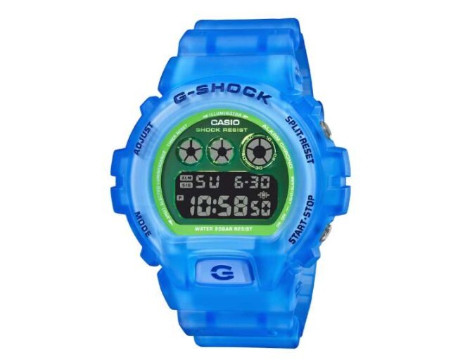 【新品】カシオ Gショック DW-6900LS-2JF 蛍光色スケルトン三つ目モデル ブルー×グリーン拍卖