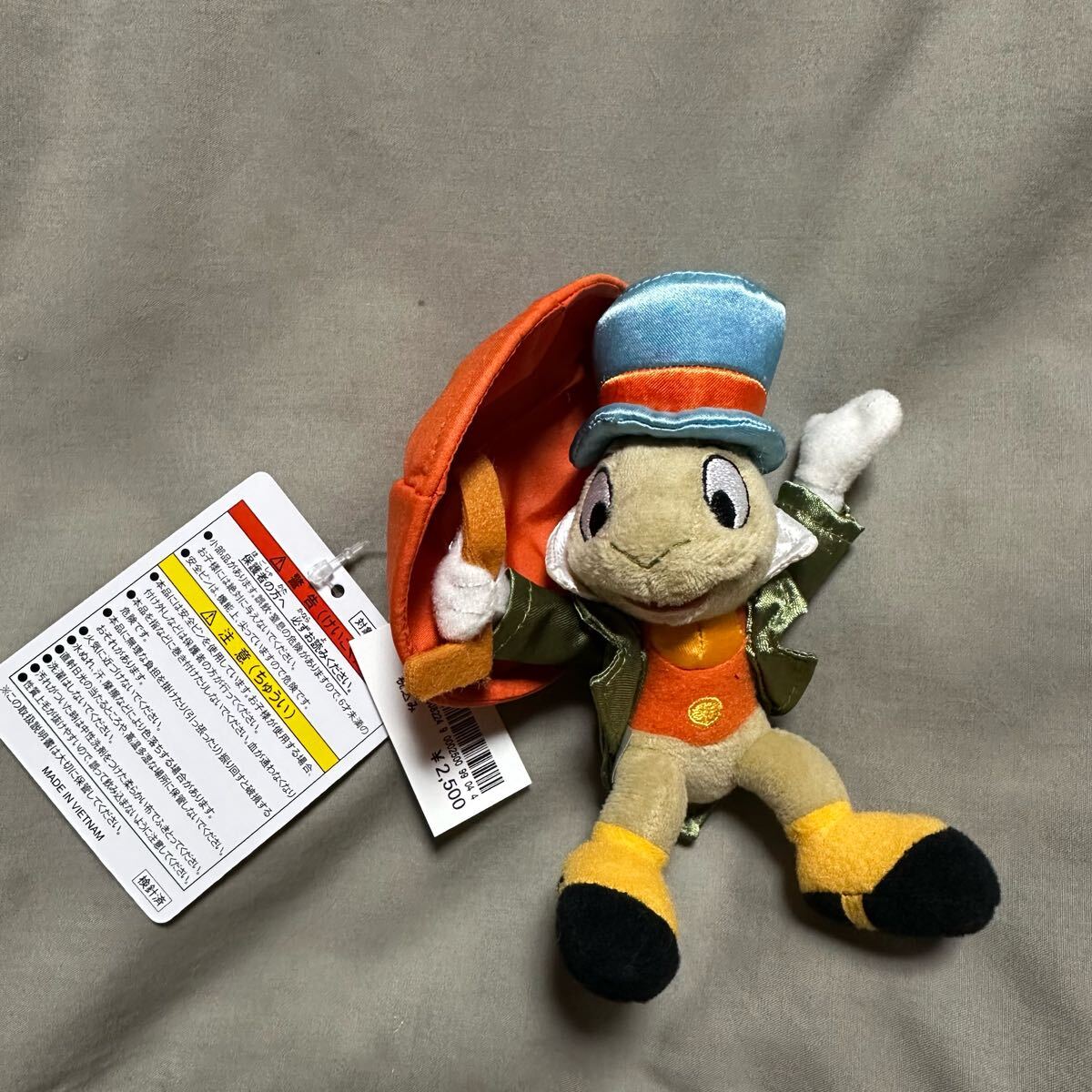 東京ディズニーリゾート ぬいぐるみバッジ ジミニークリケット TDR ピノキオ マスコット ぬいぐるみ TOKYO Disney Resort拍卖